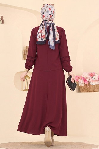 moda selvim طقم خمري 103NZRK1200 - Thumbnail