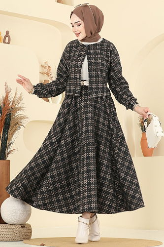 moda selvim طقم بني 1041BRZ597 - Thumbnail