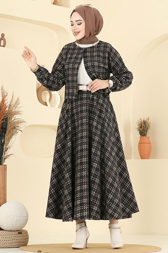 moda selvim طقم بني 1041BRZ597 - Thumbnail