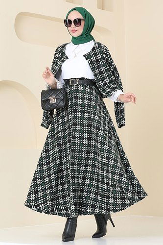 moda selvim طقم زيتي 1041BRZ597 - Thumbnail