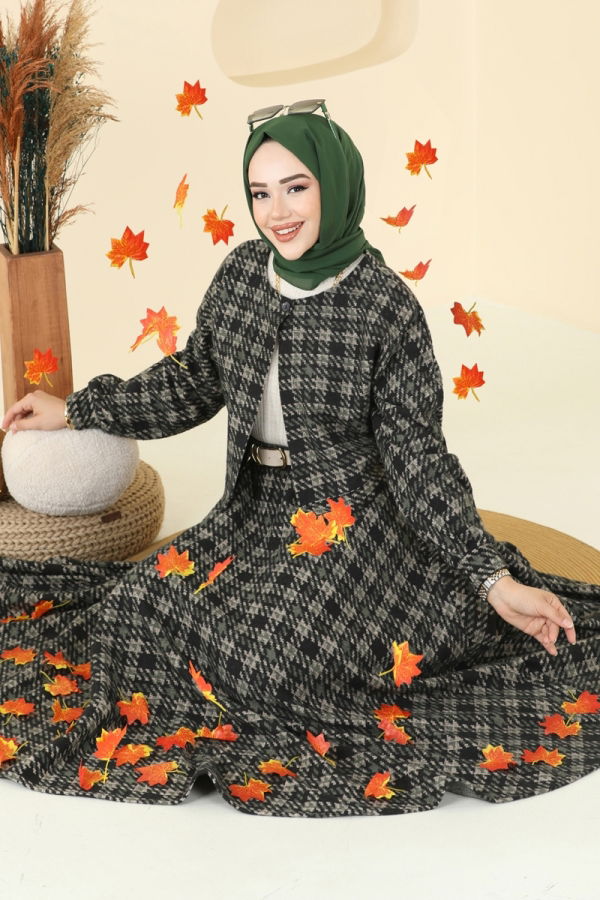 Modaselvim خصم صافٍ20%+20% في سلة التسوق طقم اخضر عفني 1041BRZ597