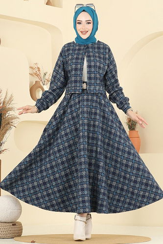 moda selvim طقم كحلي 1041BRZ597 - Thumbnail