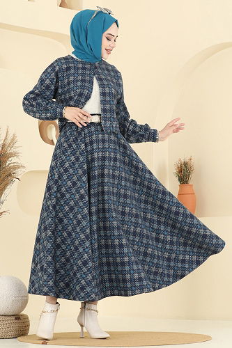 moda selvim طقم كحلي 1041BRZ597 - Thumbnail