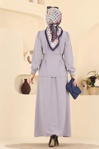moda selvim طقم رمادي 104NZRK1200 - Thumbnail