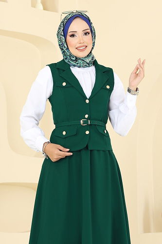 moda selvim طقم زيتي 1053MP806 - Thumbnail