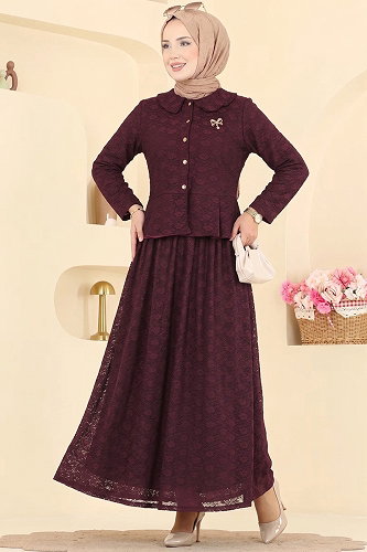 moda selvim Combined 106NZRK1200 Burgundy - Thumbnail