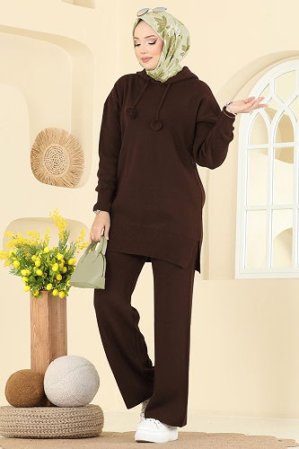 moda selvim Combined 1079BRZ597 Brown - Thumbnail