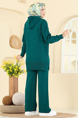 moda selvim طقم بترولي 1079BRZ597 - Thumbnail