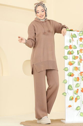 moda selvim طقم بيج 1079BRZ597 - Thumbnail