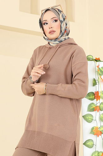 moda selvim طقم بيج 1079BRZ597 - Thumbnail