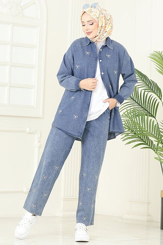 moda selvim Combined 107ZNE1011 Light Denim - Thumbnail