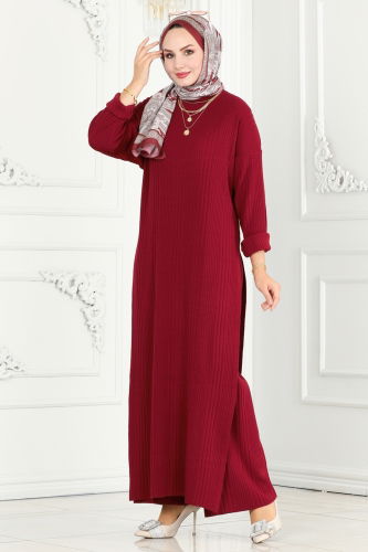 moda selvim Combined 1101HBS856 Burgundy - Thumbnail