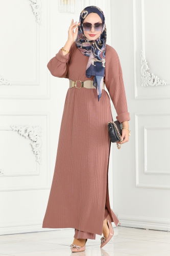 moda selvim طقم وردي 1101HBS856 - Thumbnail