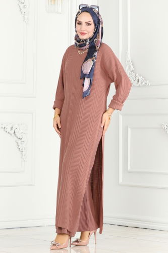 moda selvim طقم وردي 1101HBS856 - Thumbnail