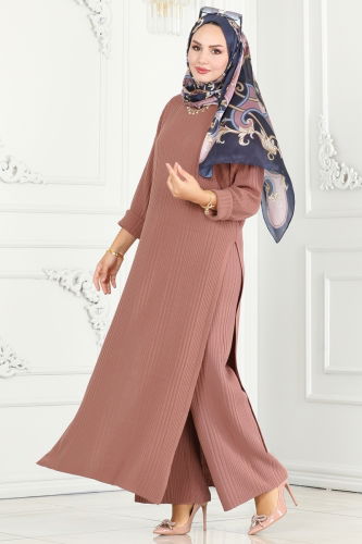 moda selvim طقم وردي 1101HBS856 - Thumbnail