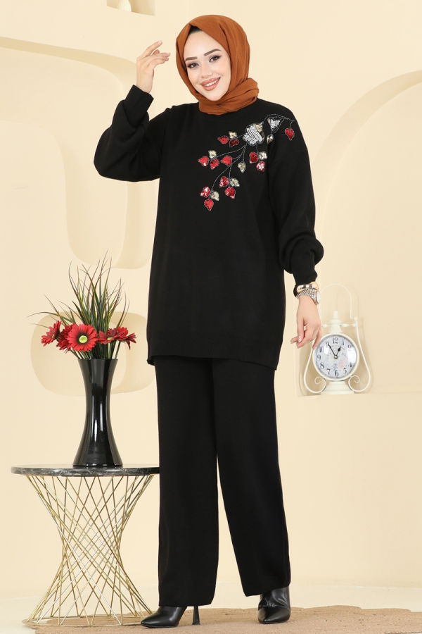 Modaselvim الاطقم طقم أسود 1101MT581