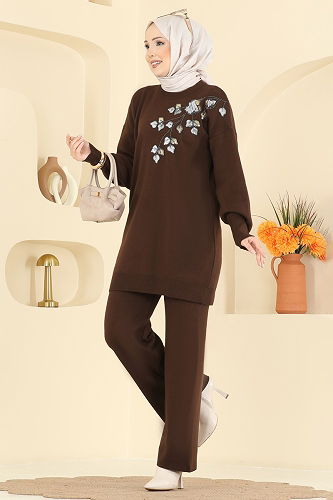 moda selvim طقم بني 1101MT581 - Thumbnail