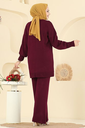 moda selvim Combined 1101MT581 Burgundy - Thumbnail
