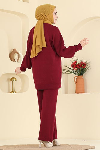 moda selvim Combined 1101MT581 Burgundy - Thumbnail