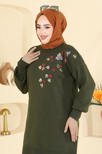 moda selvim طقم اخضر عفني 1101MT581 - Thumbnail