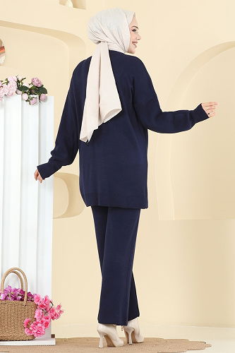 moda selvim طقم كحلي 1101MT581 - Thumbnail