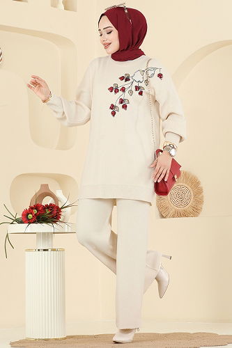 moda selvim طقم بيج 1101MT581 - Thumbnail