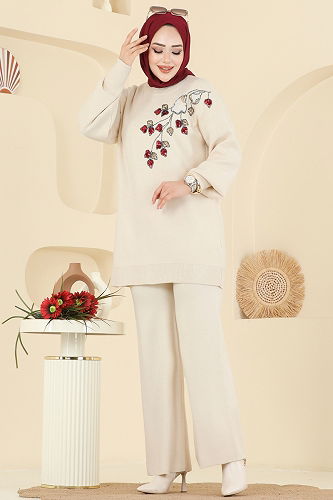 moda selvim طقم بيج 1101MT581 - Thumbnail