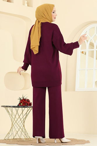 moda selvim Combined 1106MT581 Burgundy - Thumbnail