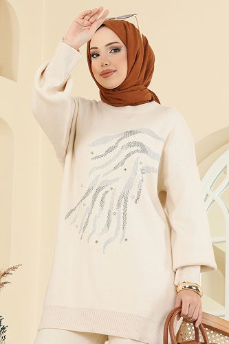 moda selvim طقم بيج 1106MT581 - Thumbnail