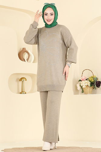 moda selvim طقم بيج 1108MT581 - Thumbnail