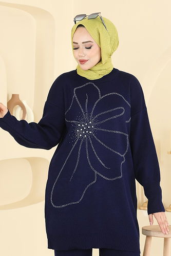 moda selvim طقم كحلي 1108MT581 - Thumbnail