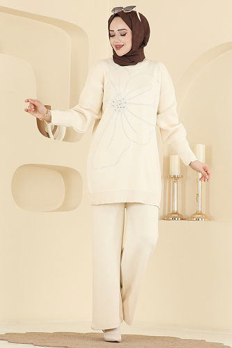 moda selvim طقم بيج 1108MT581 - Thumbnail