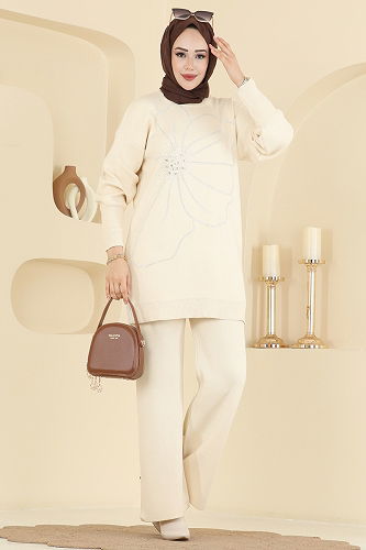 moda selvim طقم بيج 1108MT581 - Thumbnail