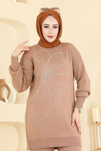 moda selvim طقم بيج 1108MT581 - Thumbnail