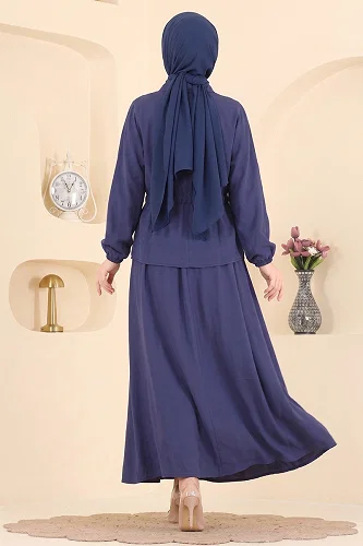moda selvim Combined 114NZRK1200 Light Navy Blue - Thumbnail