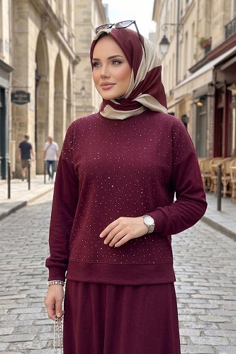 moda selvim Combined 115NZRK1200 Burgundy - Thumbnail