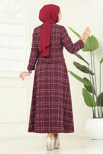 moda selvim Combined 1180S324 Burgundy - Thumbnail