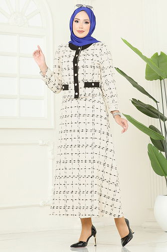 moda selvim طقم بيج 1180S324 - Thumbnail