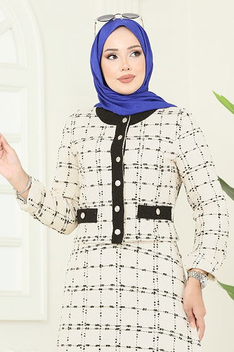 moda selvim طقم بيج 1180S324 - Thumbnail