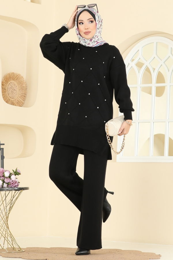 Modaselvim Hijab Combinations Combined 1209MT581 Black