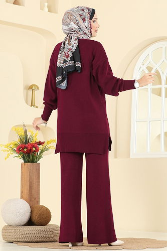 moda selvim Combined 1209MT581 Burgundy - Thumbnail