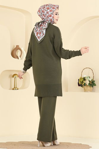 moda selvim طقم اخضر عفني 1209MT581 - Thumbnail