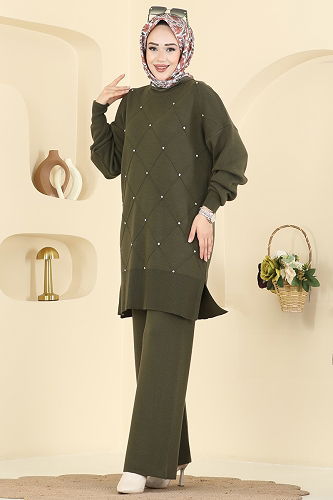 moda selvim طقم اخضر عفني 1209MT581 - Thumbnail