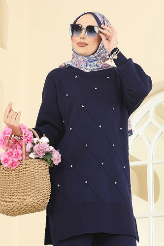 moda selvim طقم كحلي 1209MT581 - Thumbnail