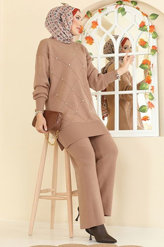 moda selvim طقم بيج 1209MT581 - Thumbnail