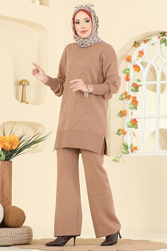 moda selvim طقم بيج 1209MT581 - Thumbnail