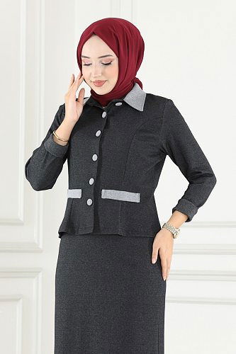 moda selvim Combined 121DVL817 Anthracite & Light Gray - Thumbnail