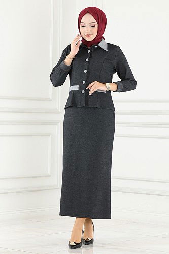 moda selvim Combined 121DVL817 Anthracite & Light Gray - Thumbnail