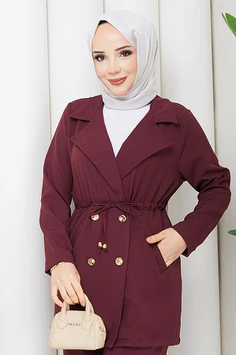 moda selvim Combined 1233MP806 Burgundy - Thumbnail