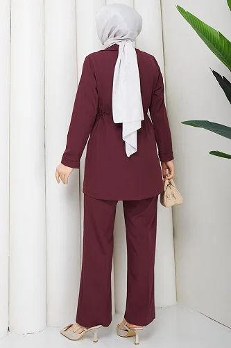 moda selvim Combined 1233MP806 Burgundy - Thumbnail